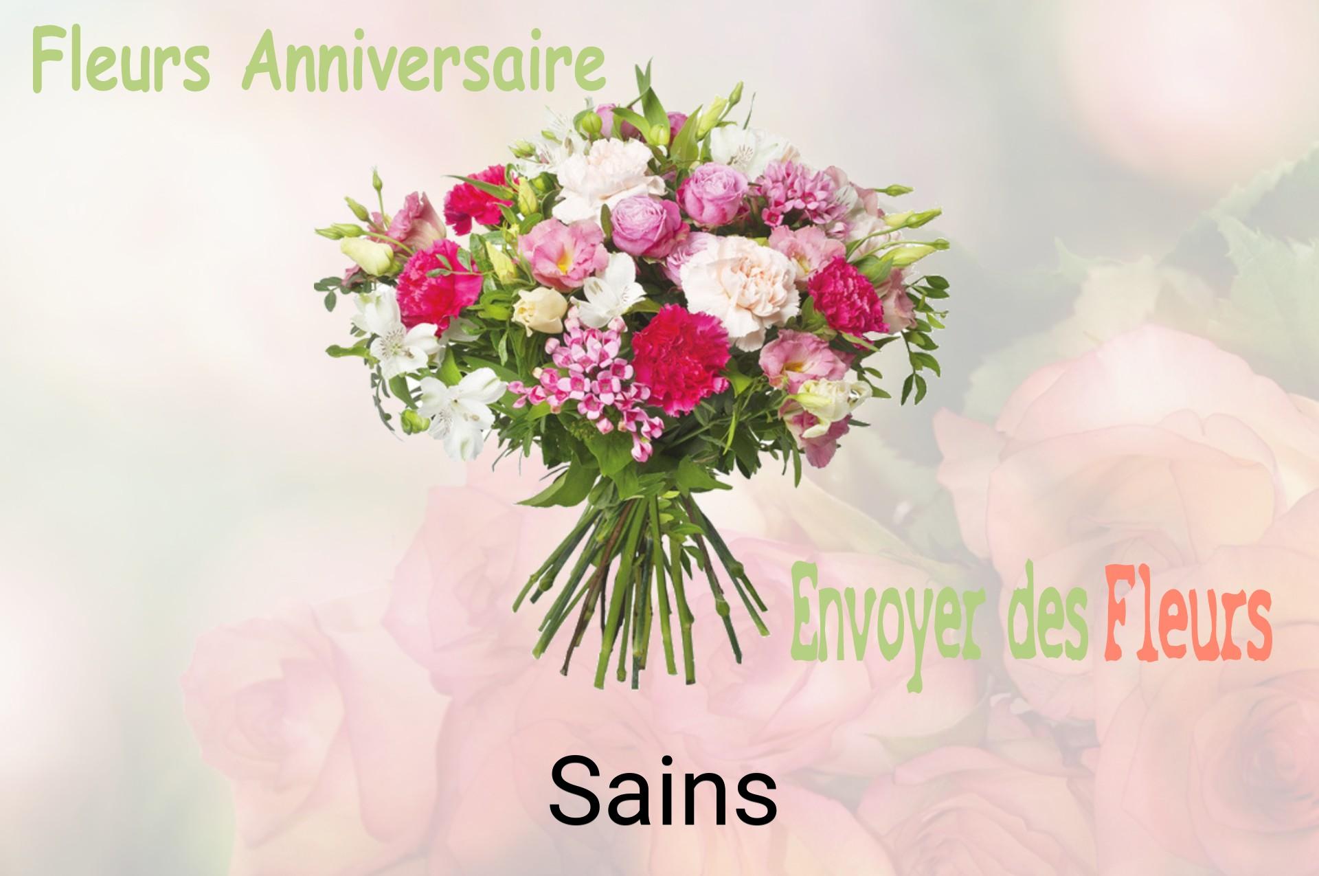 Bouquet de fleurs d’anniversaire livré à Sains